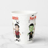 Halloween Monsters Party Papieren Bekers (Rechts)