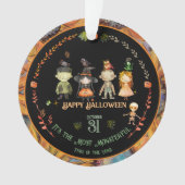 Halloween Monsters Party Sinaasappel Ornament (voorkant)
