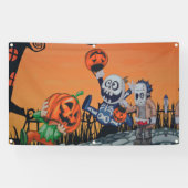 Halloween Monsters Spandoek (Horizontaal)
