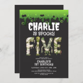 Halloween Monsters Spooktacular 5th Birthday Kaart (Voorkant / Achterkant)