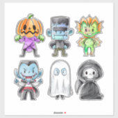 Halloween Monsters Sticker (Vel)