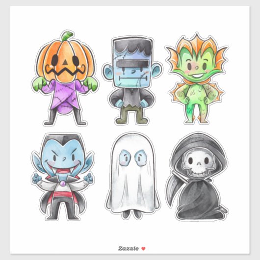 Halloween Monsters Sticker (Vel)
