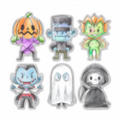 Halloween Monsters Sticker (Voorkant)