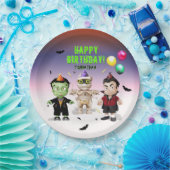 Halloween Monsters Verjaardagsfeest Papieren Bordje (Feest)