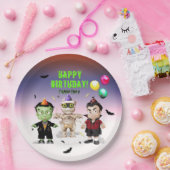 Halloween Monsters Verjaardagsfeest Papieren Bordje (Feest)