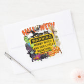 Halloween Monsters Vierkante Sticker (Envelop)