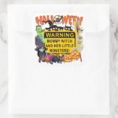 Halloween Monsters Vierkante Sticker (Tas)