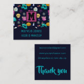 HALLOWEEN MONSTERS VIERKANTE VISITEKAARTJE (Voorkant / Achterkant)