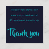 HALLOWEEN MONSTERS VIERKANTE VISITEKAARTJE (Achterkant)