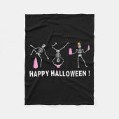 Halloween Montessori Teacher Skeleton Dancing Educ Fleece Deken (Voorkant)