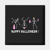 Halloween Montessori Teacher Skeleton Dancing Educ Magneet (Voorkant)