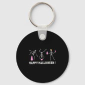 Halloween Montessori Teacher Skeleton Dancing Educ Sleutelhanger (Voorkant)