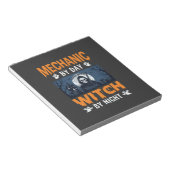 Halloween monteur overdag heks 's nachts notitieblok (Schuin)