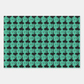 Halloween mood paars sinaasappel en turquoise inpakpapier vel (Voorkant 3)