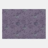 Halloween mood paars sinaasappel en turquoise inpakpapier vel (Voorkant)