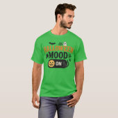 Halloween Mood Spooky Cat Design retro T-shirt (Voorkant volledig)