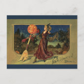Halloween, mooie dansende heks Briefkaart (Voorkant)