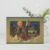  Halloween, mooie dansende heks Kaart (Staand voorkant)