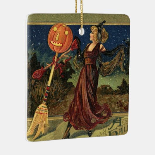  Halloween, mooie dansende heks Keramisch Ornament (Rechts)
