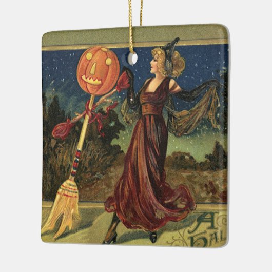  Halloween, mooie dansende heks Keramisch Ornament (Links)