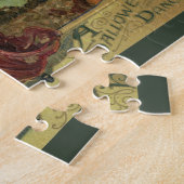 Halloween, mooie dansende heks Legpuzzel (Zijkant)