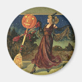Halloween, mooie dansende heks Magneet (Voorkant)