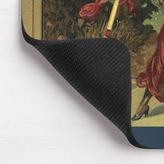  Halloween, mooie dansende heks Muismat (Hoek)