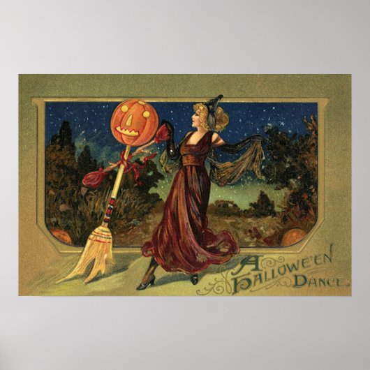  Halloween, mooie dansende heks Poster (Voorkant)