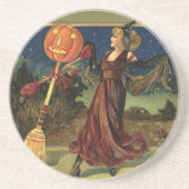  Halloween, mooie dansende heks Zandsteen Onderzetter (Voorkant)