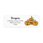 Halloween Mooie Jack O'lanterns Retouradres Etiket (Voorkant)