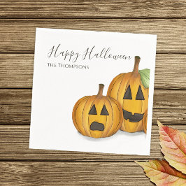 Halloween Mooie Pompoenen Jack O'lanterns Eenvoudi Servet