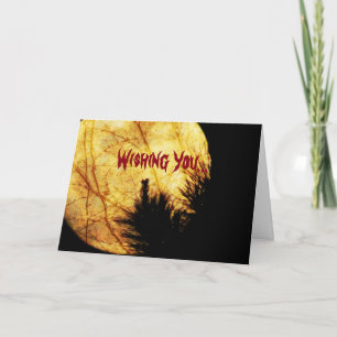 Halloween Moon Birthday Kaart