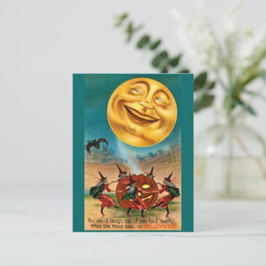 Halloween Moon Briefkaart (Staand voorkant)