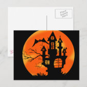 Halloween Moon Briefkaart (Voorkant / Achterkant)