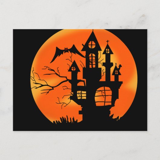 Halloween Moon Briefkaart (Voorkant)