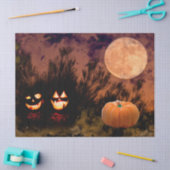 Halloween Moon en Pumpkins Decoupage Tissuepapier (Craft)