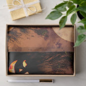 Halloween Moon en Pumpkins Decoupage Tissuepapier (Geschenk)