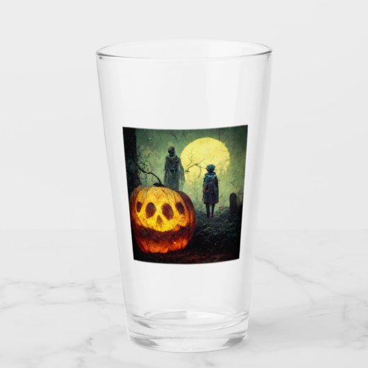 Halloween Moon Glass Tumbler (Voorkant)