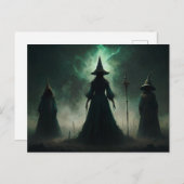 Halloween Moon Gothic Witches Briefkaart (Voorkant / Achterkant)