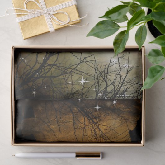 Halloween Moon Haunted Graveyard Tissue Paper Tissuepapier (Geschenk)