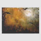 Halloween Moon Haunted Graveyard Tissue Paper Tissuepapier (Voorkant)