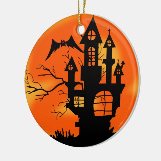 Halloween Moon Keramisch Ornament (Links)
