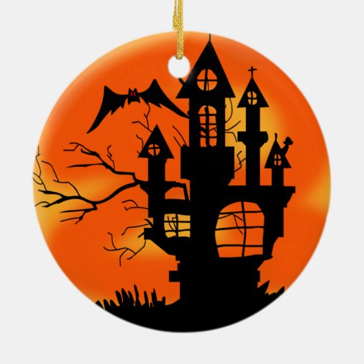 Halloween Moon Keramisch Ornament (Achterkant)