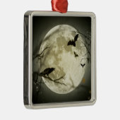 Halloween Moon Metalen Ornament (Rechts)