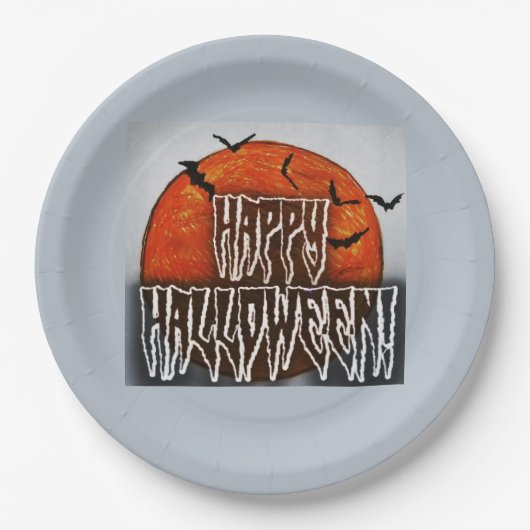 Halloween Moon-PG Papieren Bordje (Voorkant)