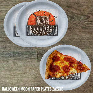 Halloween Moon-PG Papieren Bordje