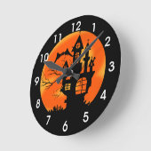 Halloween Moon Ronde Klok (Hoek)