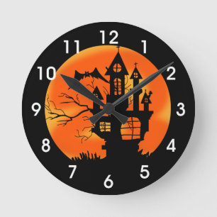 Halloween Moon Ronde Klok