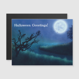 Halloween Moon 's nachts in Shades of Blue & Green