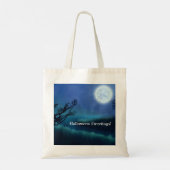 Halloween Moon 's nachts in Shades of Blue & Green Tote Bag (Achterkant)